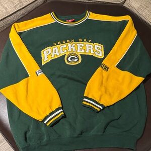 Vintage NFL Green Bay Packers Crewneck Sweater - Green and Yellow